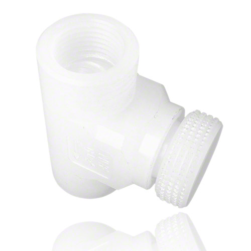 Needle valve made of PVDF with an internal thread