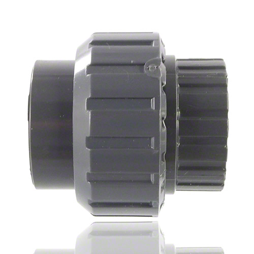 PVC-U Union with solvent weld socket, O-Ring in EPDM 
