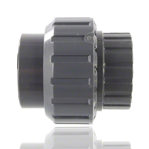 PVC-U Union, solvent weld socket, BSP threaded female end, O-Ring in EPDM