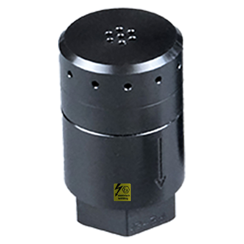 Foot valve G 1/2 inch made of PE-el, spring-loaded