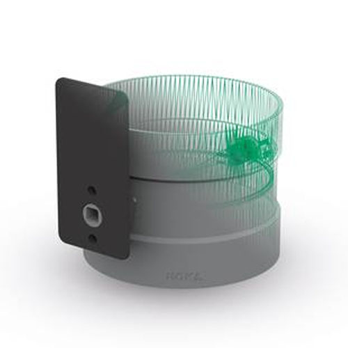 PP-el-s control damper, motor support plate in pipe direction, socket on both sides, electrically conductive