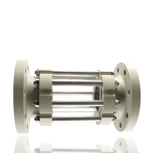 Inspection glasses made of PP, with Flange connection, EPDM O-Ring