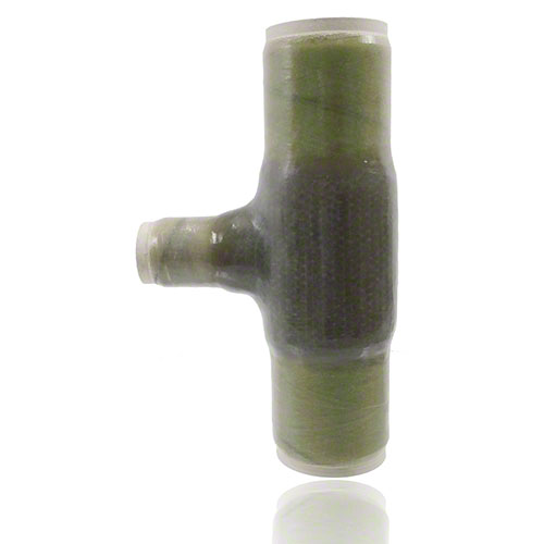 FRP-PVDF Tee 90&deg; reduced, DIN 16 966, form T2, pipe type B, with laminate ends, PN 16