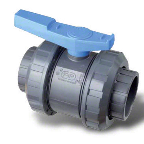 PVC-U&nbsp; 2-Way ball valve, Easyfit/VEEIV d 75 - d110 mm, female ends for solvent welding, EPDM