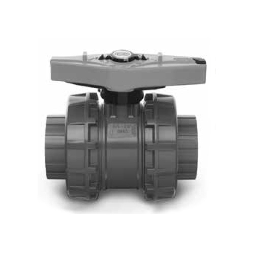 PVC-U&nbsp; 2-Way ball valve, Easyfit/VEEFV d 75 -d 110 mm, threaded female ends, EPDM