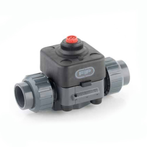 PVC U 2/2-way diaphragm valve, union version, NO, EPDM, Typ 185