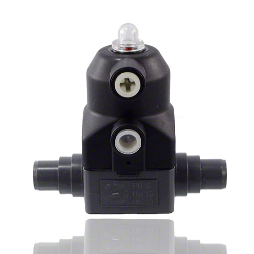 PVC U 2/2-way diaphragm valve, with male ends, NC, Typ 186