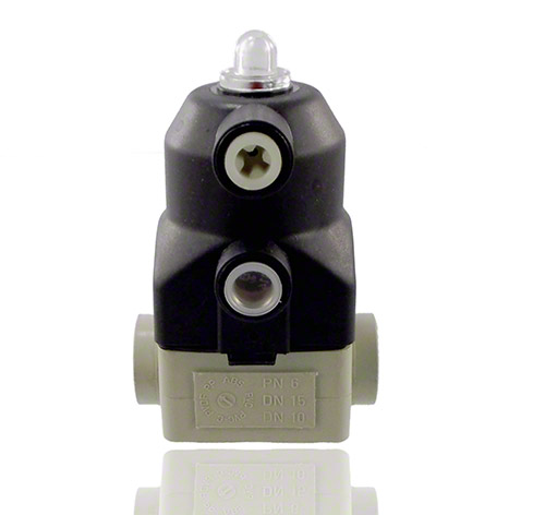 PP 2/2-way diaphragm valve, pneumatic version, NC, welding socket, Type 186