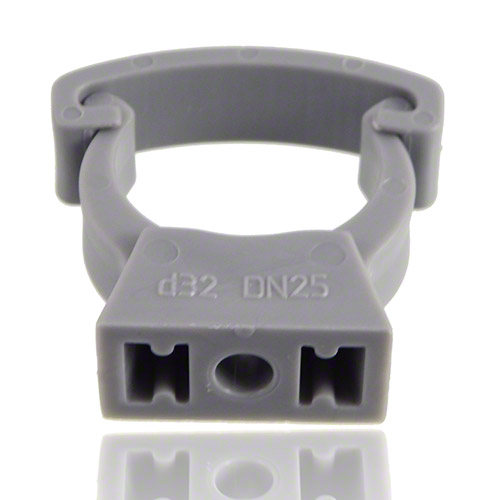 PP-Pipe clip with clamp, type GOEMA