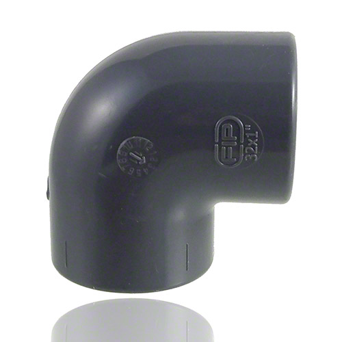 PVC-U Elbow 90&deg;, with solvent weld socket and BSP threaded female end 