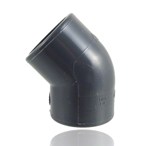 PVC-U Elbow 45&deg;, with solvent weld sockets