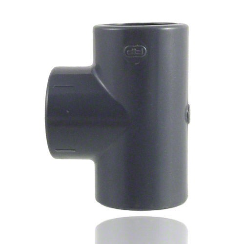 PVC-U Tee 90&deg;, BSP threaded female ends