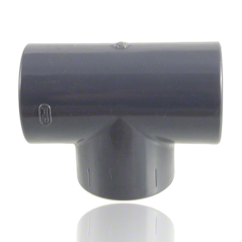 PVC-U Tee 90&deg;, with solvent weld socket and BSP threaded female end 