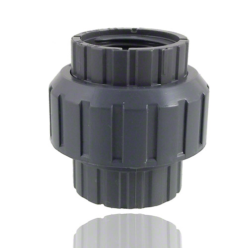 PVC-U Union, BSP threaded female ends, O-Ring in EPDM