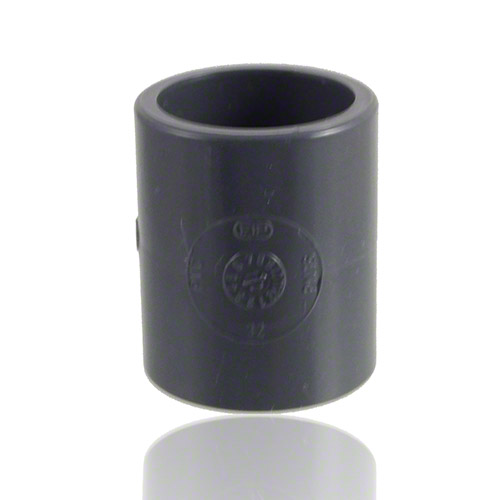 PVC-U Double Socket, with solvent weld sockets