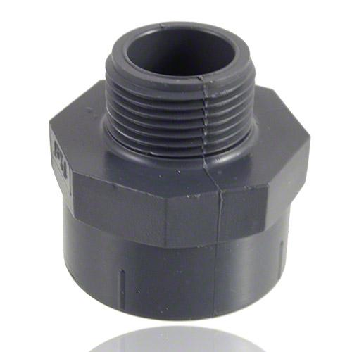 PVC-U Reducer, BSP threaded female end, threaded male end