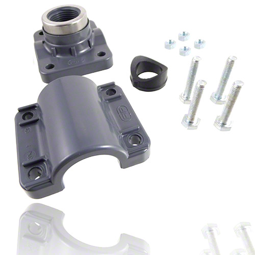 PVC-U Double Clamp Saddle - 4 Bolts