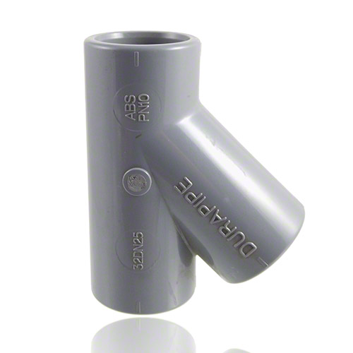 ABS Tee 45&deg; with solvent weld sockets