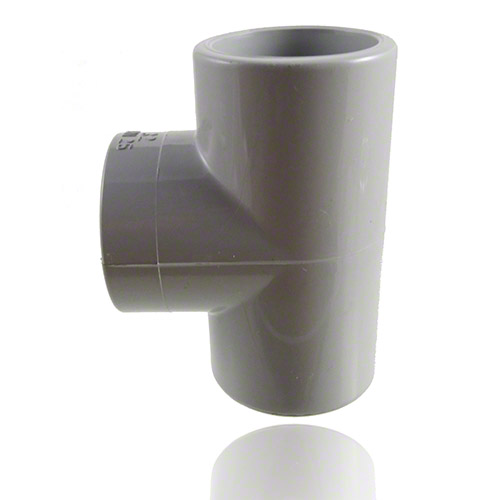 PVC-C Tee 90&deg;, with solvent weld sockets
