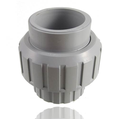PVC-C Union, solvent weld socket, with O-Ring in EPDM