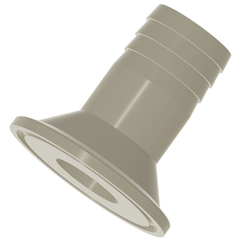 PP ISO Clamp with connection hose nozzle