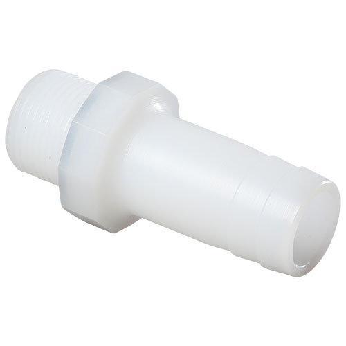 PE-natural hose nozzle, 10-sided, FDA compliant