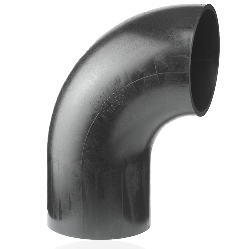 PE Bend 90&deg; with long side, for soil & waste systems