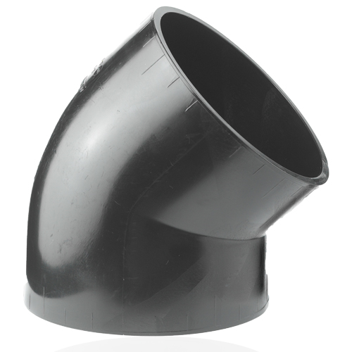 PE Elbow 45&deg;, short, for soil & waste systems