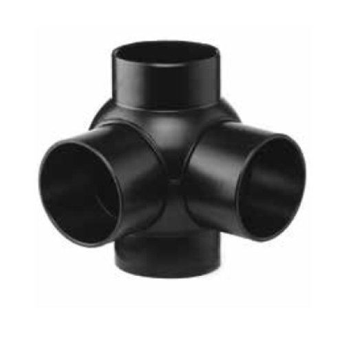 PE Double ball branch 88,5&deg; - 90&deg;m, , for soil & waste systems