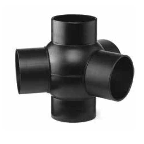 PE Triple ball branch 88,5&deg; - 135&deg;,&nbsp; for soil & waste systems