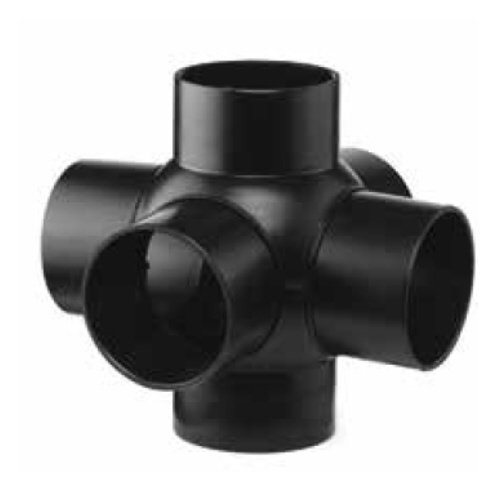 PE Fourfold ball branch 88,5&deg; - 90&deg;,&nbsp; for soil & waste systems