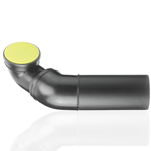 PE Wall-lavatory bend 90&deg; left, for soil & waste systems