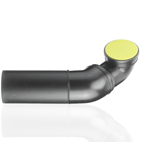 PE Wall-lavatory bend 90&deg; right, for soil & waste systems