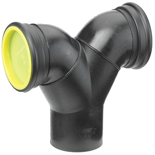 PE Double wall-lavatory bend 90&deg;, for soil & waste systems