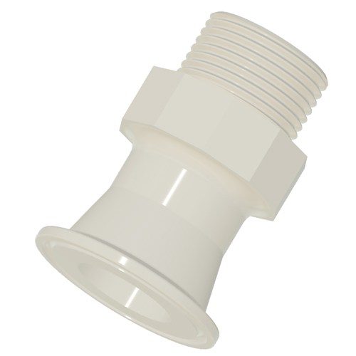 PVDF ISO Clamp threaded nipple connection