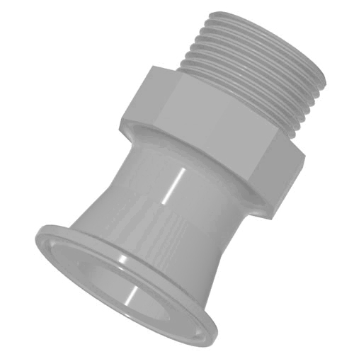 UPVC ISO Clamp threaded nipple connection
