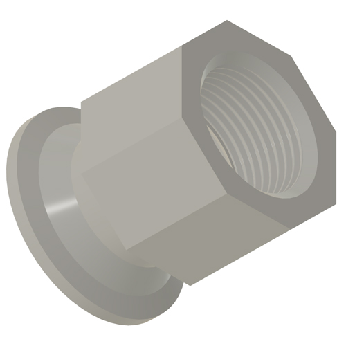 PP ISO Clamp with threaded socket connection