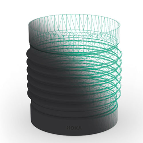 PP-el basic flexible sleeve 6-fold corrugated with socket connection PPs-el, electrically conductive