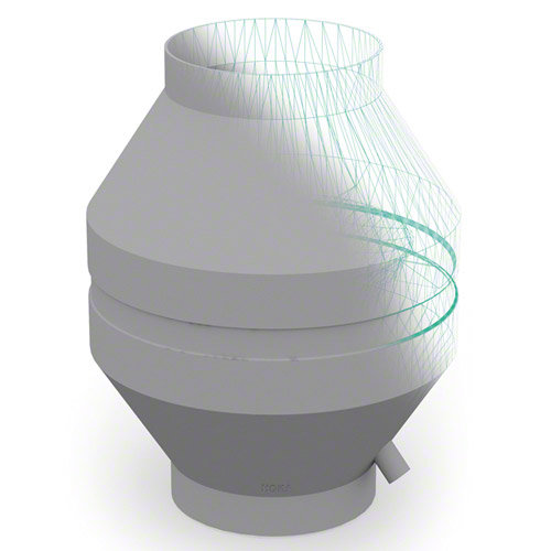 PP condenser deflector housing with socket