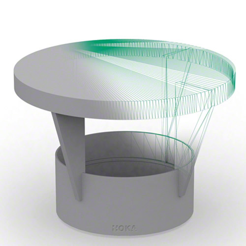 PVC outlet cowl with socket