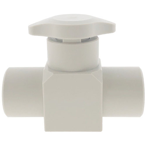 2-way - mini ball valve made of PVDF