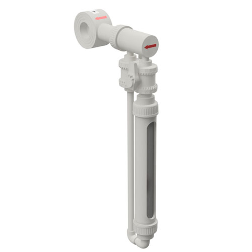 PVDF Bypass flow meter type DST-PVDF PN 10 DN 50