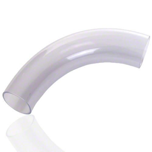 PVC U Transparent Elbow 11&deg; in DIN Version, Plain Ends