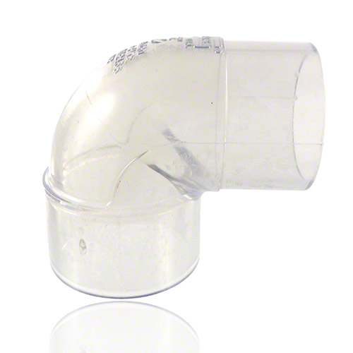PVC U Transparent Street Elbow 90&deg;