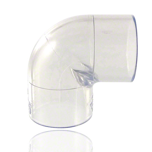 PVC U Transparent Elbow 90&deg;