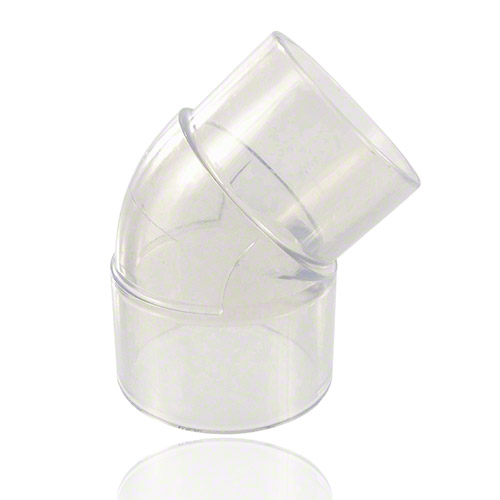 PVC U Transparent Street Elbow 45&deg;