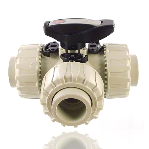 PP 3-Way Ball Valve L-port ball