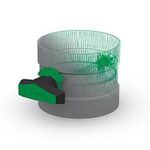 Throttle valve with handle and 15&deg; grid