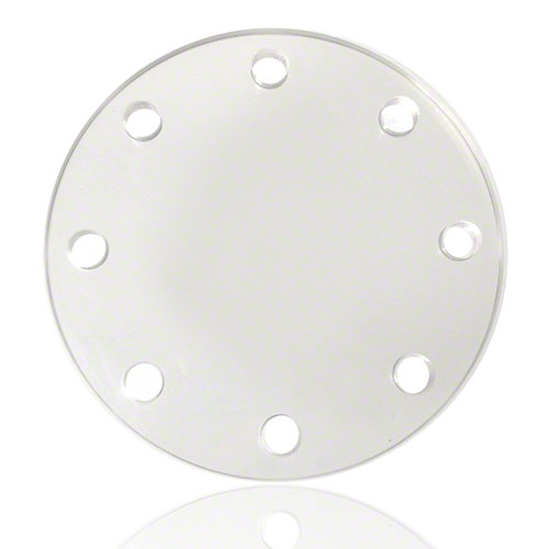 PVC U Transparent blind flange for pressureless applications