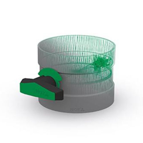 Butterfly valve with handle, 15&deg; louvre, w.seal